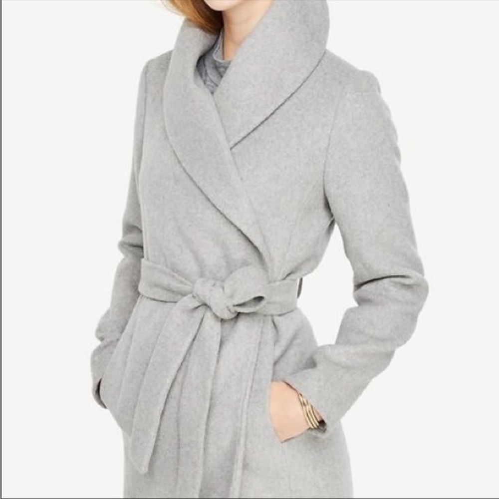 Ann Taylor Wool Blend Coat Gray